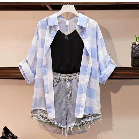 Harold Coord Set of 3 - front shot on hanger, blue - Miss Mosa By Akanksha