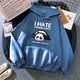 Hate Morning People Sweatshirt - styled flat-lay shot, blue - Miss Mosa By Akanksha