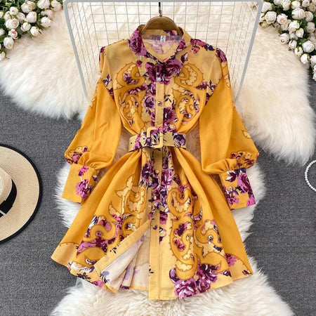 Havana Holiday Dress In Yellow - styled flat-lay shot, yellow - Miss Mosa By Akanksha
