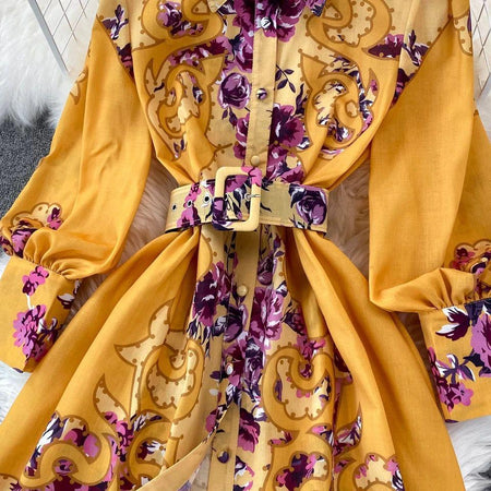 Havana Holiday Dress In Yellow - close-up of bodice, yellow - Miss Mosa By Akanksha