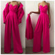 Heather Statement Jumpsuit (ONLY JUMPSUIT) - full-length shot on model, pink - Miss Mosa By Akanksha