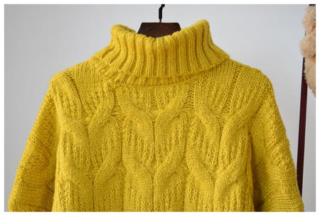Helen Statement Pullover - close-up of collar, yellow - Miss Mosa By Akanksha