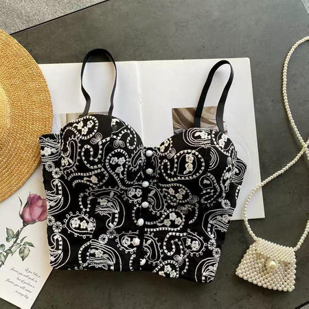 Holic Statement Bustiers - flat-lay product shot, black - Miss Mosa By Akanksha