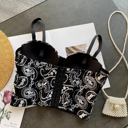 Holic Statement Bustiers - flat-lay product shot, black - Miss Mosa By Akanksha