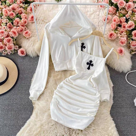 Holland Coord Set - styled flat-lay shot, white - Miss Mosa By Akanksha