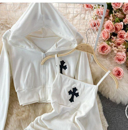 Holland Coord Set - styled flat-lay shot, white - Miss Mosa By Akanksha