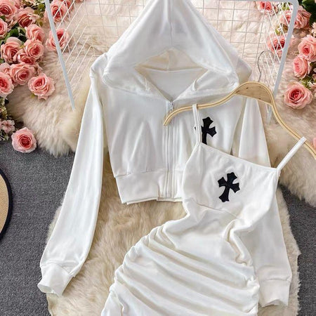 Holland Coord Set - styled flat-lay shot, white - Miss Mosa By Akanksha