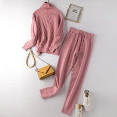 Holly Winter Trackset - styled flat-lay shot, pink - Miss Mosa By Akanksha