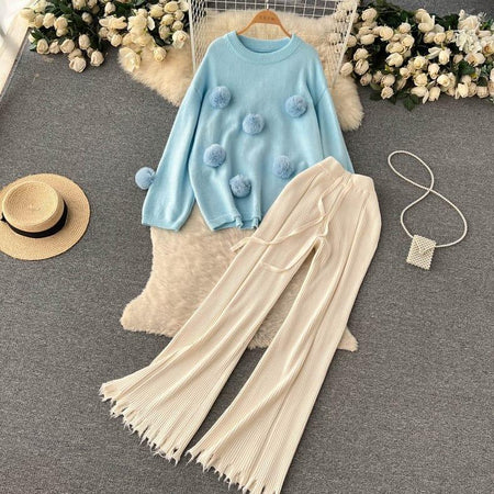Blue - Suave Winter Coord Set
