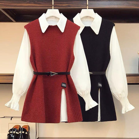 Red - Oakley Two Piece Knit Set