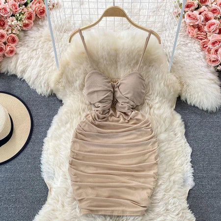 Brown - Paislee Bodycon Mesh Dress