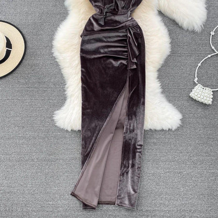 Kenzie Velvet Dress - Alamode By Akanksha