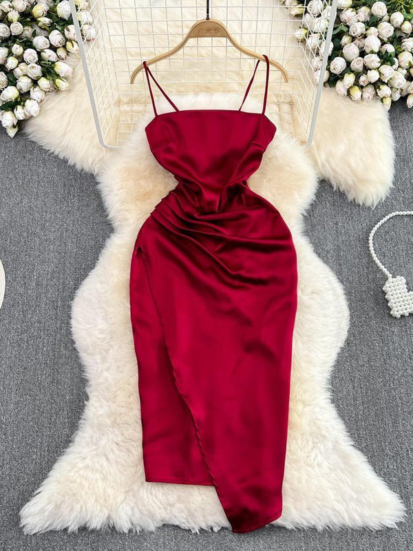 Irene Luxury Satin Dress - Alamode By Akanksha