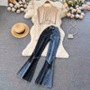 Beige Top with Denims