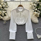 Celestia Pearl Satin Detailed Tops - Alamode By Akanksha