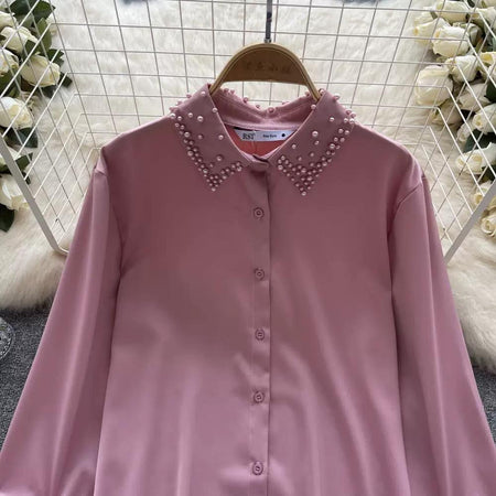 Celestia Pearl Satin Detailed Tops - Alamode By Akanksha