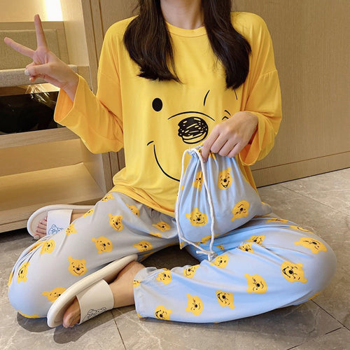 Iris Set of Cotton Nightsuit with Bag