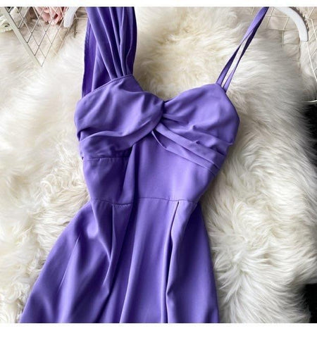 Isabella Statement Jumpsuit - close-up of bodice, lilac - Miss Mosa By Akanksha
