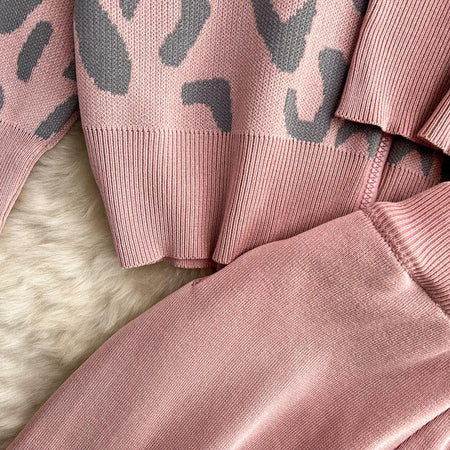 Isla 3 Pc Tracksets - close-up of hem, pink - Miss Mosa By Akanksha