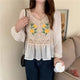 Ivy Crochet Top - front shot on model, cream - Miss Mosa By Akanksha