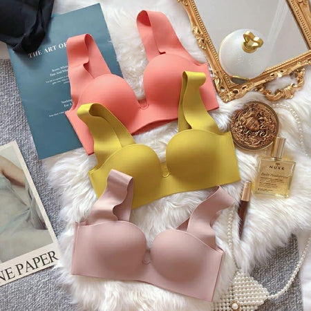 Jade Seamless Bralettes - flat-lay product shot, multicolour - Miss Mosa By Akanksha