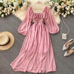 Jadie Summer Dress - flat-lay product shot on hanger, pink - Miss Mosa By Akanksha