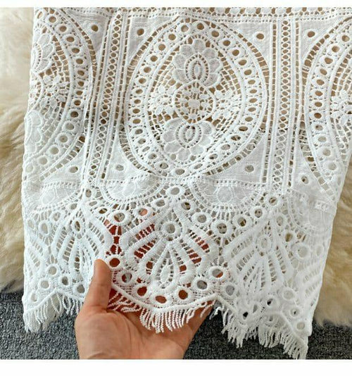 Jane Eyelet Dress In White
