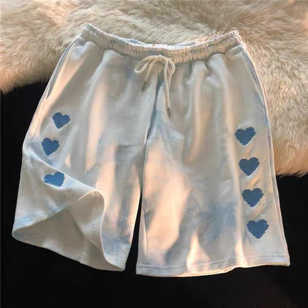 Jensen Summer Shorts - flat-lay product shot, blue - Miss Mosa By Akanksha