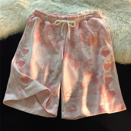 Jensen Summer Shorts - flat-lay product shot, pink - Miss Mosa By Akanksha