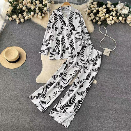 Jibby Abstract Print Coord Set - styled flat-lay shot, white and black - Miss Mosa By Akanksha