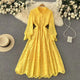Jimmy Cotton Eyelet Midi Dress - styled flat-lay shot, yellow - Miss Mosa By Akanksha