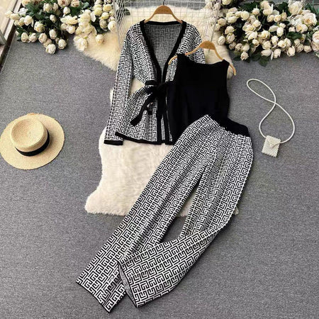 Jordan Woolen Coord Set - styled flat-lay shot, black - Miss Mosa By Akanksha