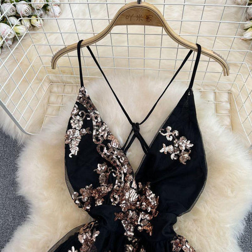 Joshua Sequined Maxi Dress In Black