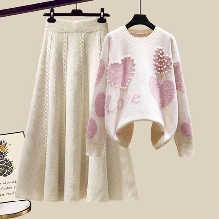 Josie Woolen Coord Set - styled flat-lay shot, pink - Miss Mosa By Akanksha