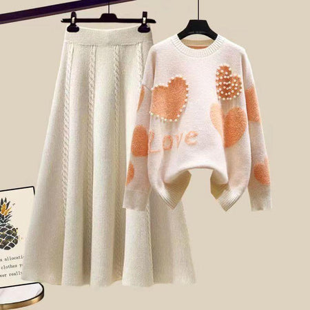 Josie Woolen Coord Set - styled flat-lay shot, orange - Miss Mosa By Akanksha