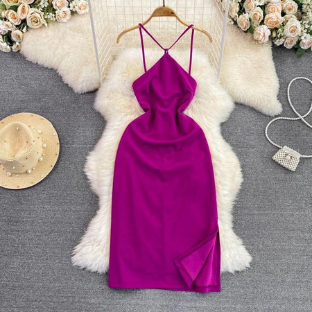Journi Statement Dress - styled flat-lay shot, magenta - Miss Mosa By Akanksha