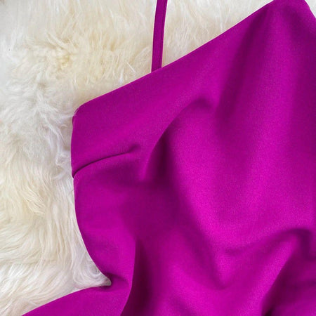 Journi Statement Dress - close-up of bodice, magenta - Miss Mosa By Akanksha