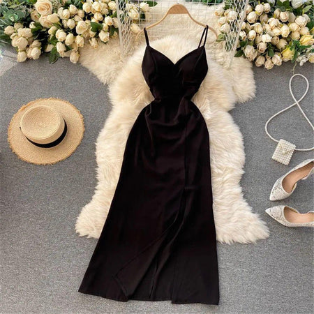 Julieta Statement Dress - styled flat-lay shot, black - Miss Mosa By Akanksha