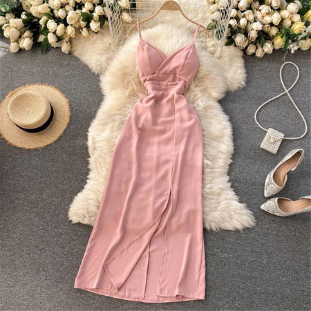 Julieta Statement Dress - styled flat-lay shot, pink - Miss Mosa By Akanksha