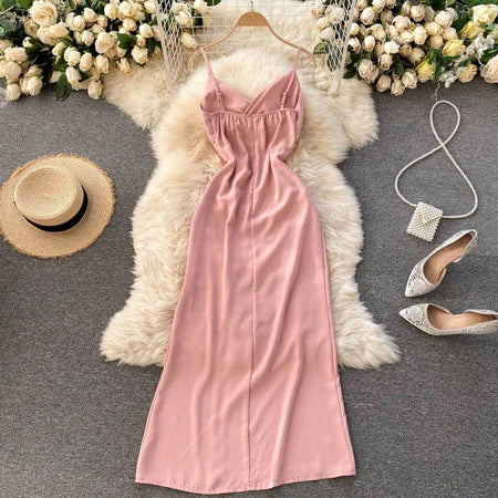 Julieta Statement Dress - styled flat-lay shot, pink - Miss Mosa By Akanksha