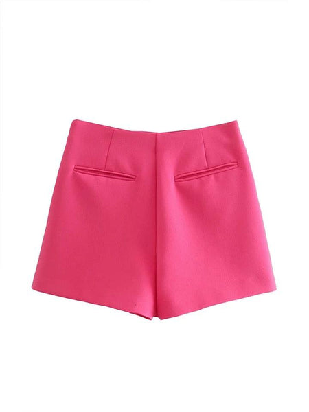 Kamara Skorts - back flat-lay product shot, pink - Miss Mosa By Akanksha