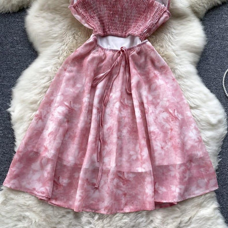 Kate Holiday Dress - styled flat-lay shot, pink - Miss Mosa By Akanksha