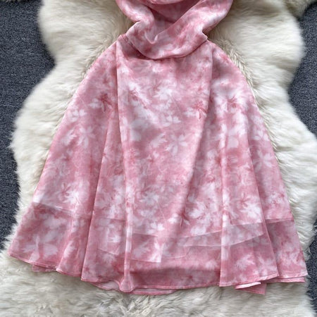 Kate Holiday Dress - close-up of skirt, pink - Miss Mosa By Akanksha