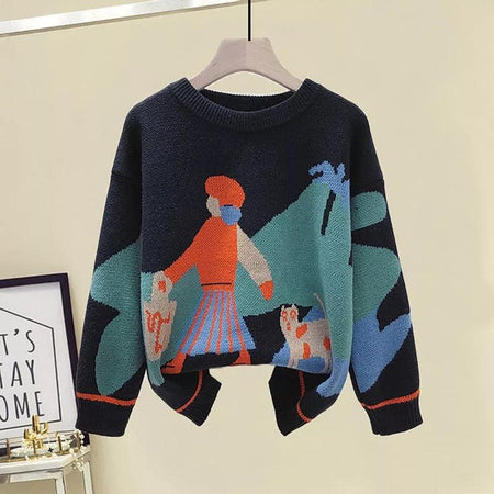 Kate Woolen Coord Set - front shot on hanger, navy - Miss Mosa By Akanksha
