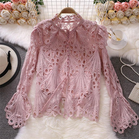 Kendra Vintage Top - styled flat-lay shot, pink - Miss Mosa By Akanksha
