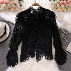 Kendra Vintage Top - styled flat-lay shot, black - Miss Mosa By Akanksha