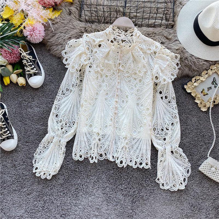 Kendra Vintage Top - styled flat-lay shot, white - Miss Mosa By Akanksha