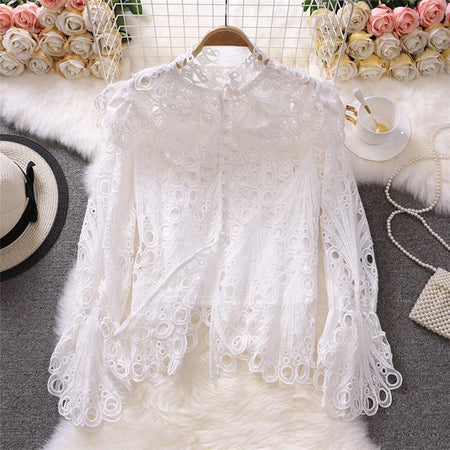 Kendra Vintage Top - styled flat-lay shot, white - Miss Mosa By Akanksha