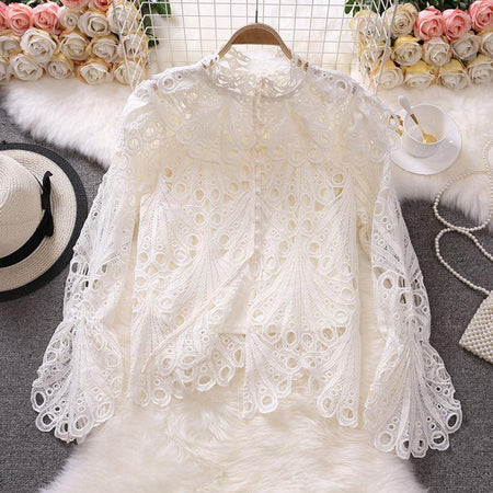 Kendra Vintage Top - styled flat-lay shot, white - Miss Mosa By Akanksha