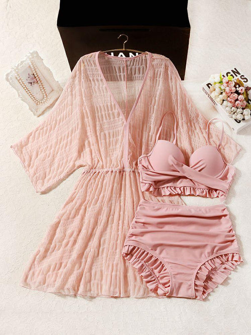 Laica Swimsuit Set In Peach